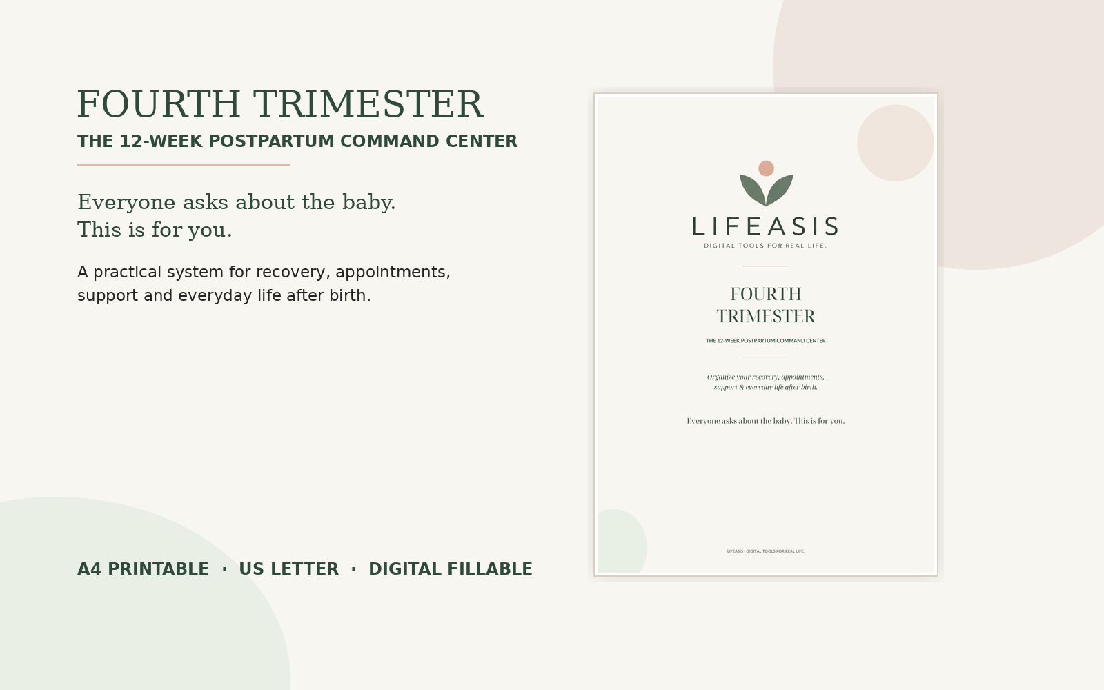 Fourth Trimester cover: the 12-week postpartum command center
